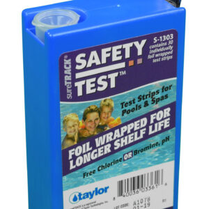 Test Strips, sureTRACK Safety Test foil-wrapped strips in slide dispenser, Br/Cl/pH - Taylor Industries