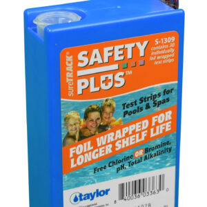 Test Strips, sureTRACK Safety Plus foil-wrapped strips in slide dispenser, Alk/Br/Cl/pH - Taylor Technologies