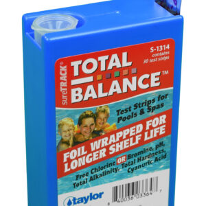 Test Strips, sureTRACK Total Balance foil-wrapped strips in slide dispenser, Alk/Br/Cl/CYA/H/pH - Taylor Technologies