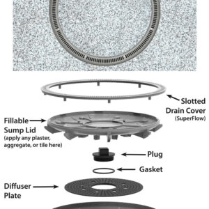 360 Pebble Top Drain - Color Match Pool Fittings, Inc